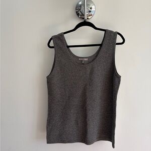 Neiman Marcus Cashmere Charcoal Tank Top